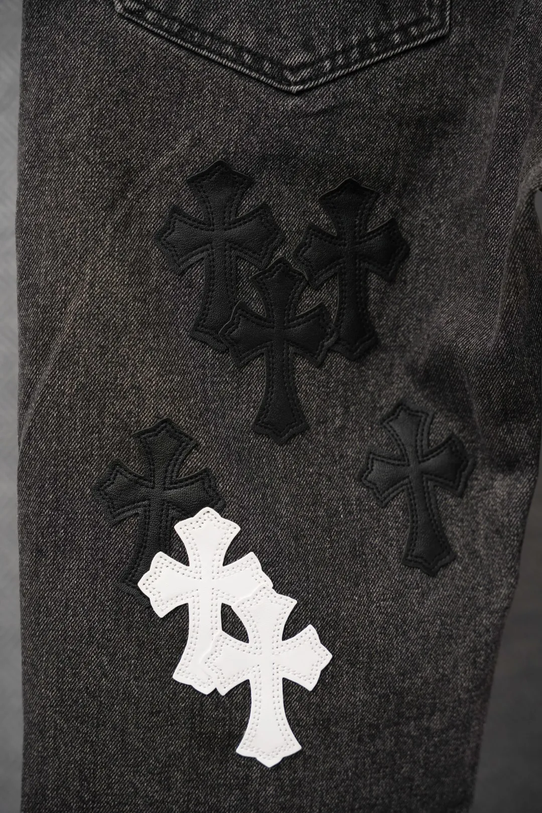 ：S 032 & Chrome Hearts Black White Same Style ：Black Size：28 30 32 34 （S-XL)